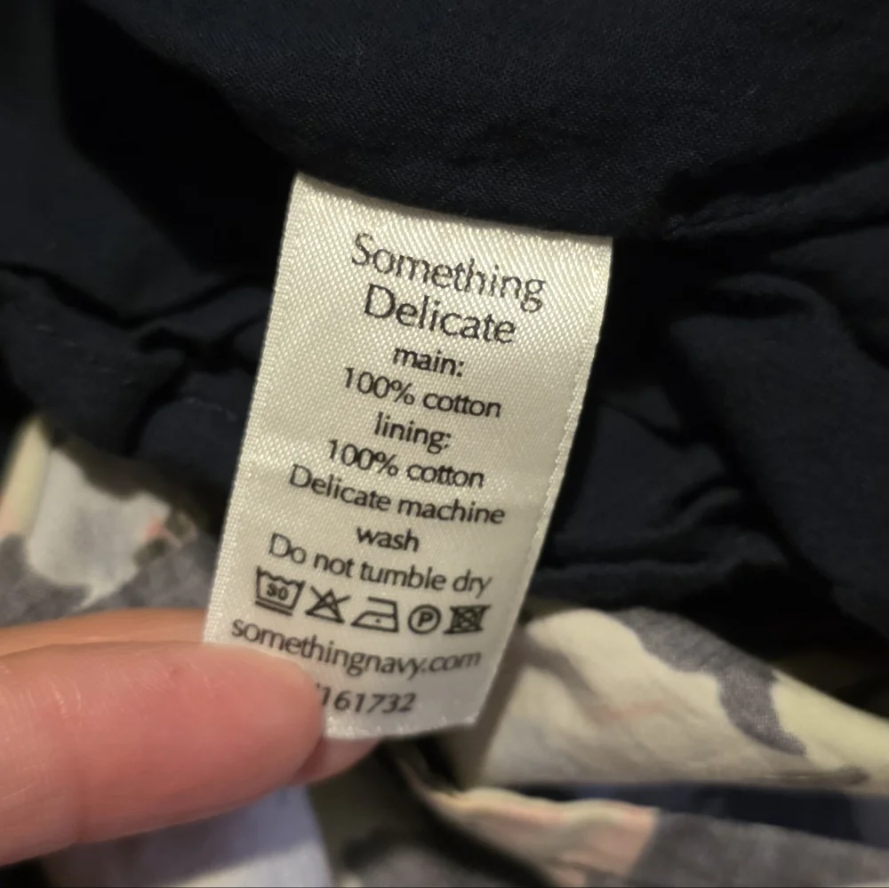 Something Navy Floral Midi Dress Cut Out XS - Picture 6 of 7